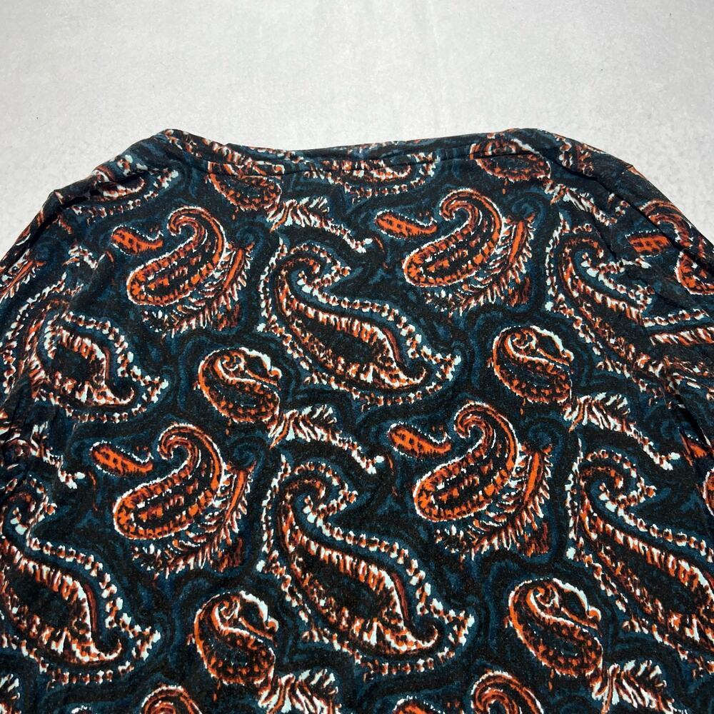 Talbots Women’s Medium Long Sleeve Paisley Patterned Pullover T Shirt Top - Picture 11 of 12